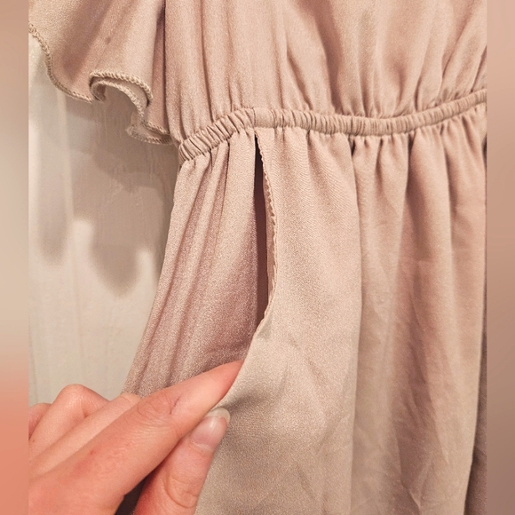 Rue21 Beige Ruffle Dress with Pockets - Picture 4 of 4